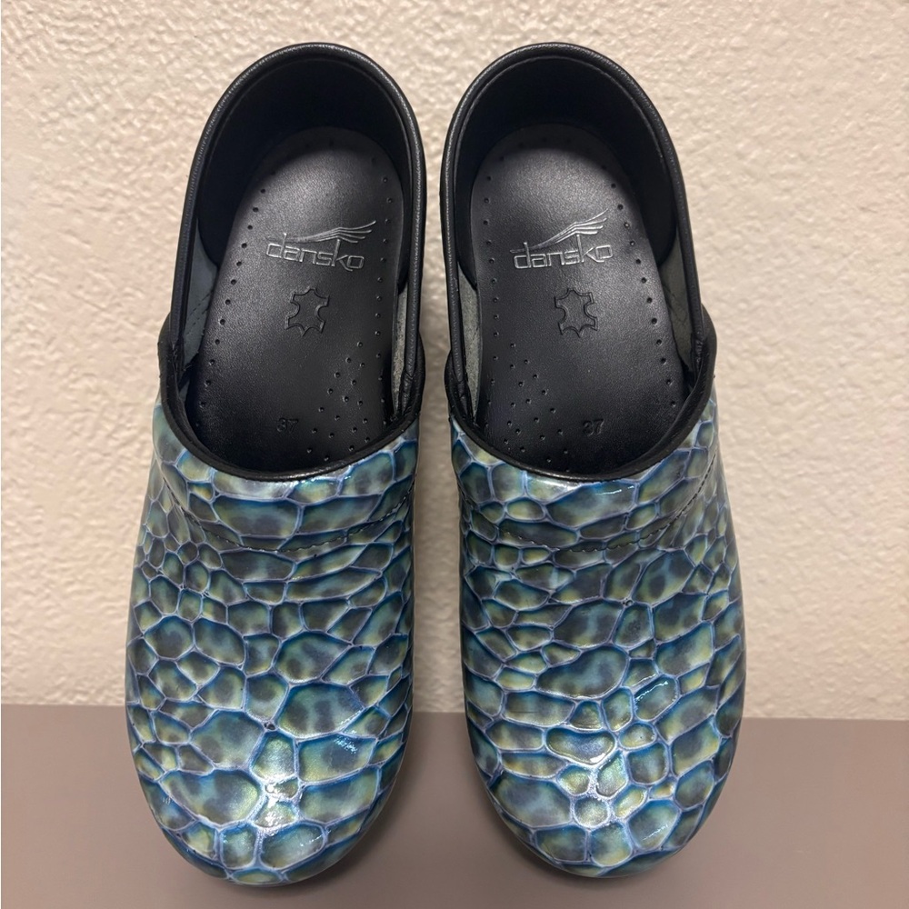 Dansko Blue Patterned Clogs - image 2